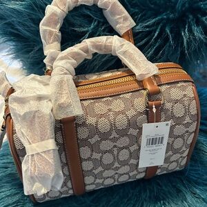 Coach Brown and Cream Satchel